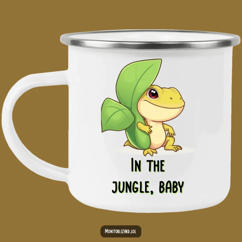 Funny Monitor Lizard Camping Mug - Outdoor Reptile Adventure Cup, Great Funny Gift