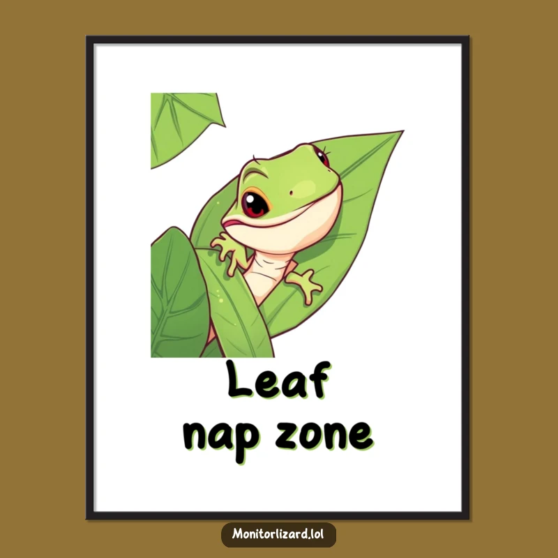 Funny Monitor Lizard Digital Art: Intriguing Jungle Print