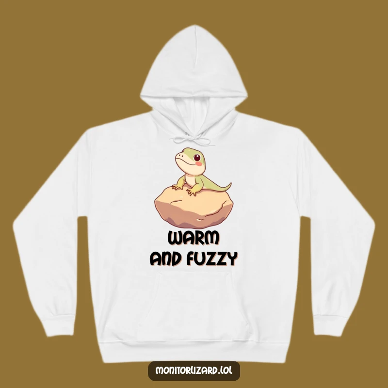 Cozy Funny Monitor Lizard Sun Hoodie: Warmth and Relaxation Fused, Great Gift!