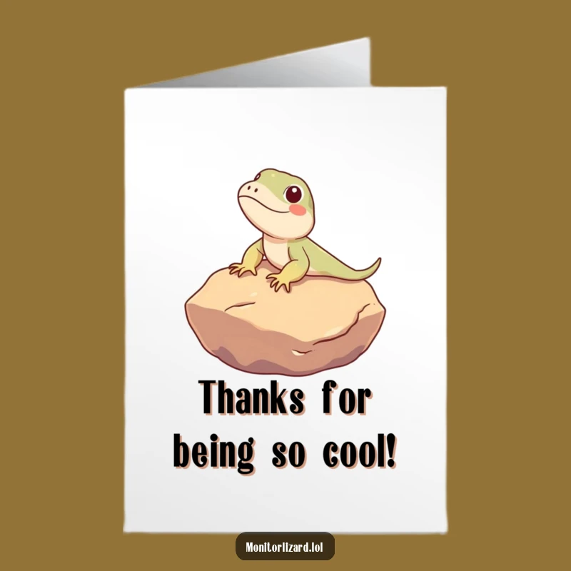Free Printable Thank You Card: Lizard's Sunny Thanks, Your Funny Downloadable Gift!
