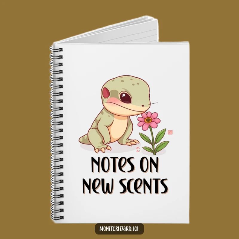 Funny Monitor Lizard Flower Notebook - Curious Reptile Journal, Excellent Funny Gift