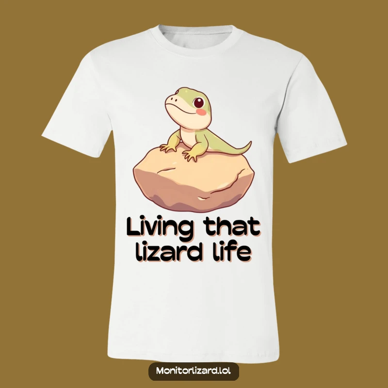 Funny Monitor Lizard Sun Tee: Chilled Reptile Humor, Perfect Casual Gift!