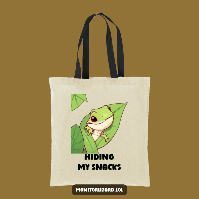 Funny Monitor Lizard Tote Bag: Mischievous Jungle Accessory