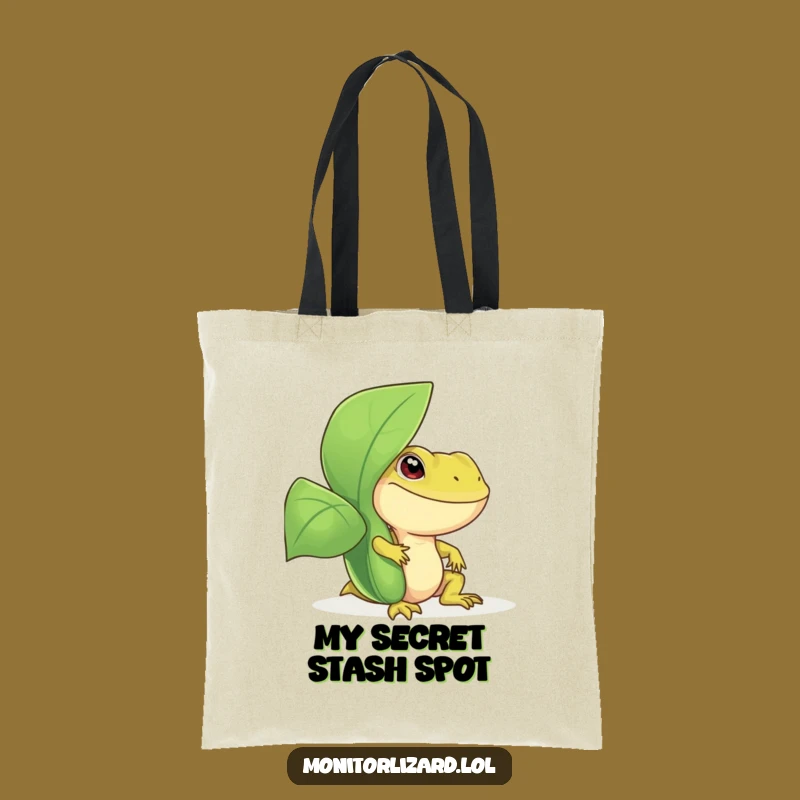 Funny Monitor Lizard Tote Bag - Stylish Reptile Peek Accessory, Perfect Funny Gift